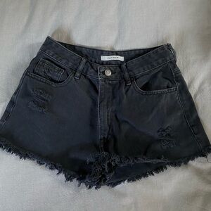 PacSun Charcoal Distressed Jean Shorts